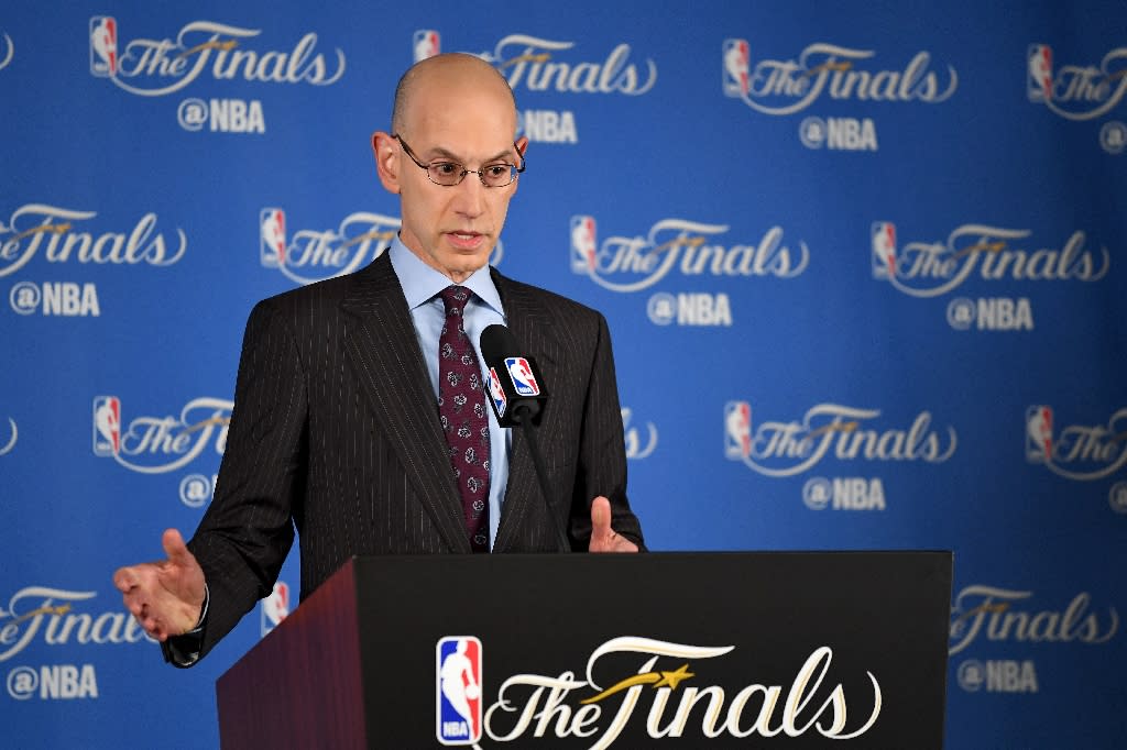 Adam Silver sees lots of risks in two-year contracts with player options. (AFP Photo/Thearon W. Henderson)