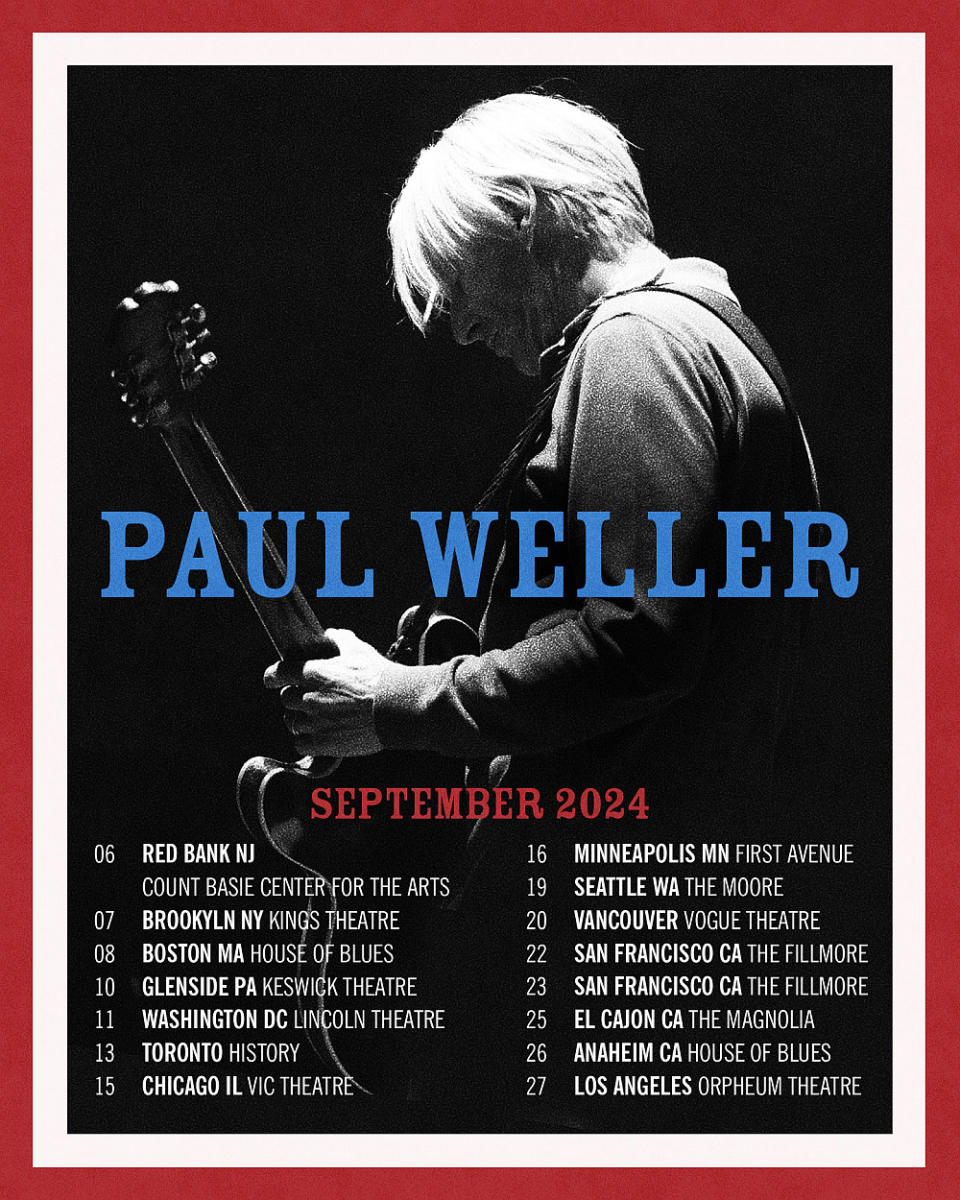 paul weller 2024 tour dates poster new album 66