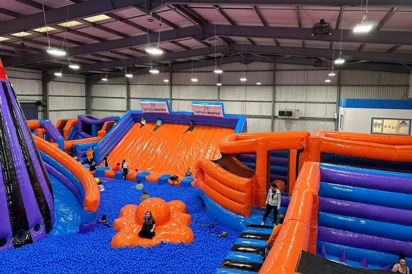 As well as the supersize ball pit, it features other new attractions including new spiralling slides, games and obstacle courses