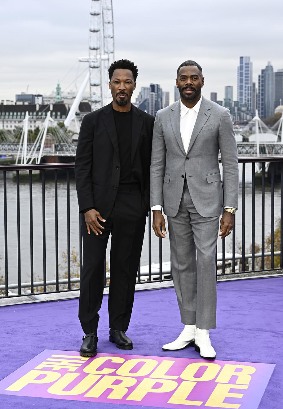 "The Color Purple," platforms, leather ankle boots, suit, dress, London.