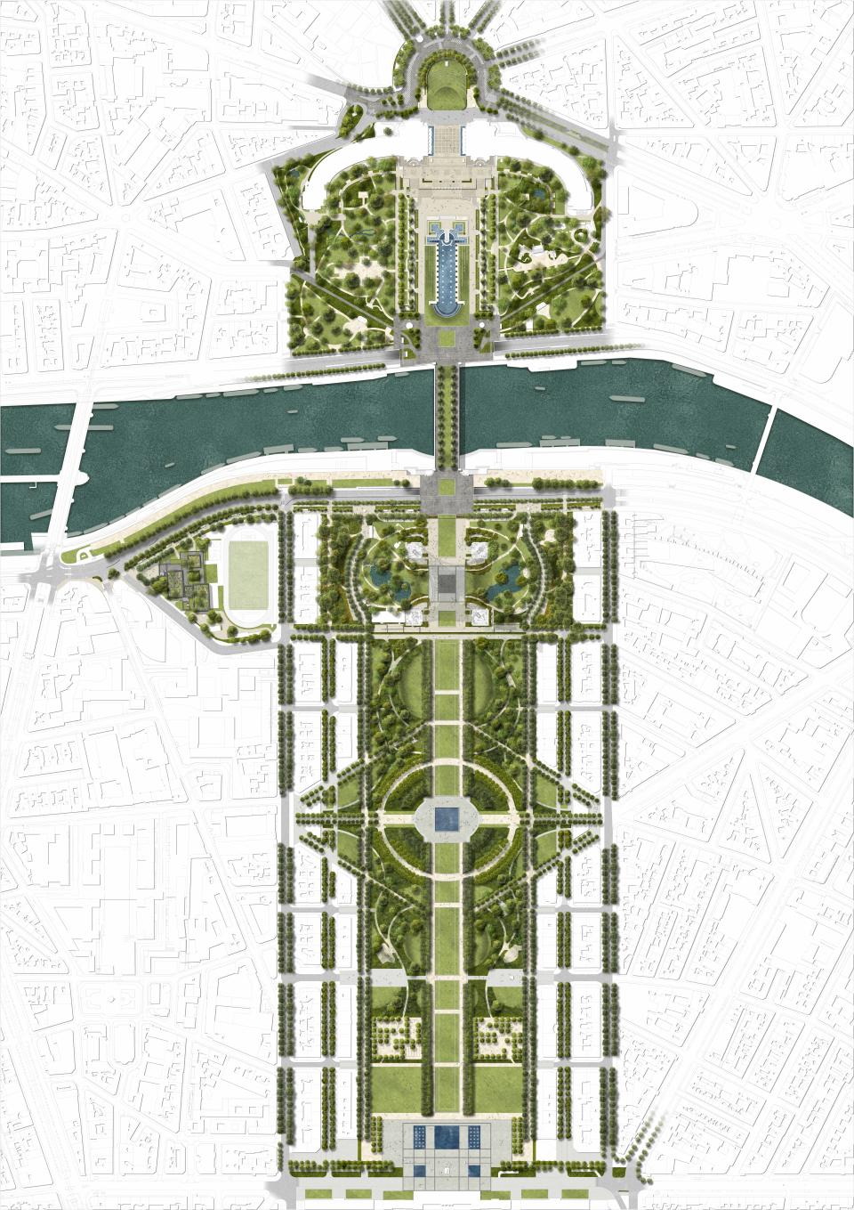 The new plan will link over a mile of Paris with green space.