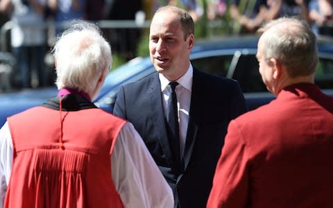The Duke of Cambridge arrives for the Manchester Arena National Service of Commemoration  - Credit: Paul Ellis /PA