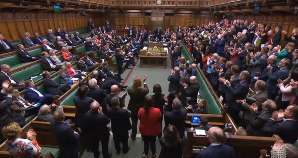 Speaker John Bercow announces that he will stand down during an an impassioned speech in the House of Commons, London. (Photo by House of Commons/PA Images via Getty Images)