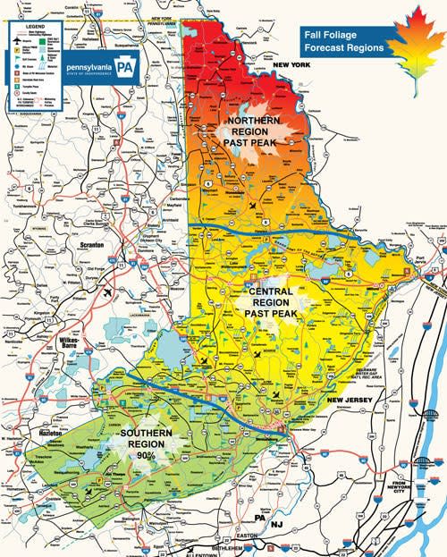 Zones and timetables for fall foliage leaf peeping in Pennsylvania. Generally, leaf peeping season will begin in late September.