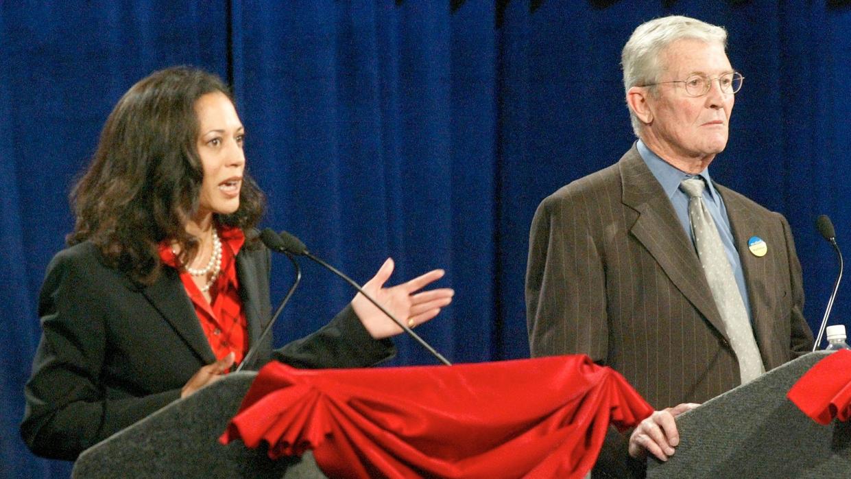 Candidates Kamala Harris and Terrence Hallinan face off in a 2003 debate