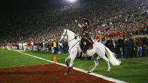 <p><strong>3. USC</strong> <br>Top 2017-18 teams: women’s track and field, women’s water polo (national champions). Trajectory: Steady. For the third straight year, the Trojans won at least one national title in a spring sport. For the fourth straight year, they ranked in the top four overall departments. </p>