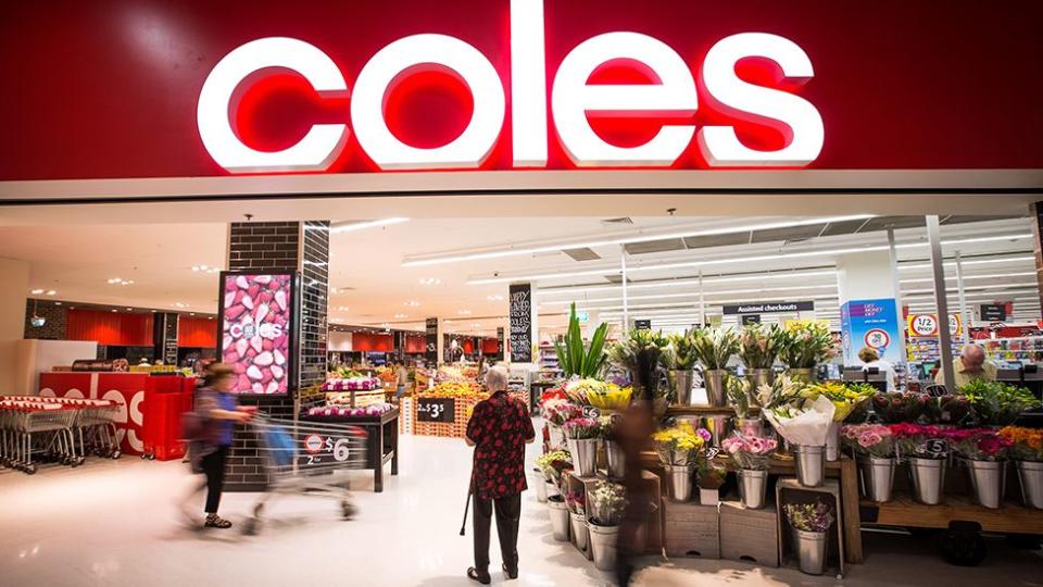 Coles store front. Source: AAP