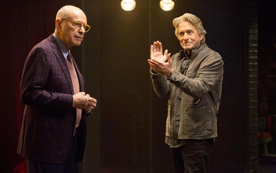 Michael Douglas and Alan Arkin on 