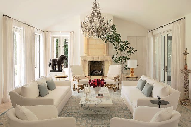 <p>Anita Calero/Architectural Digest</p> The formal living room.
