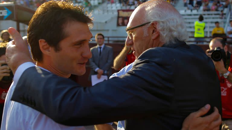 Guillermo Barros Schelotto y Carlos Bianchi