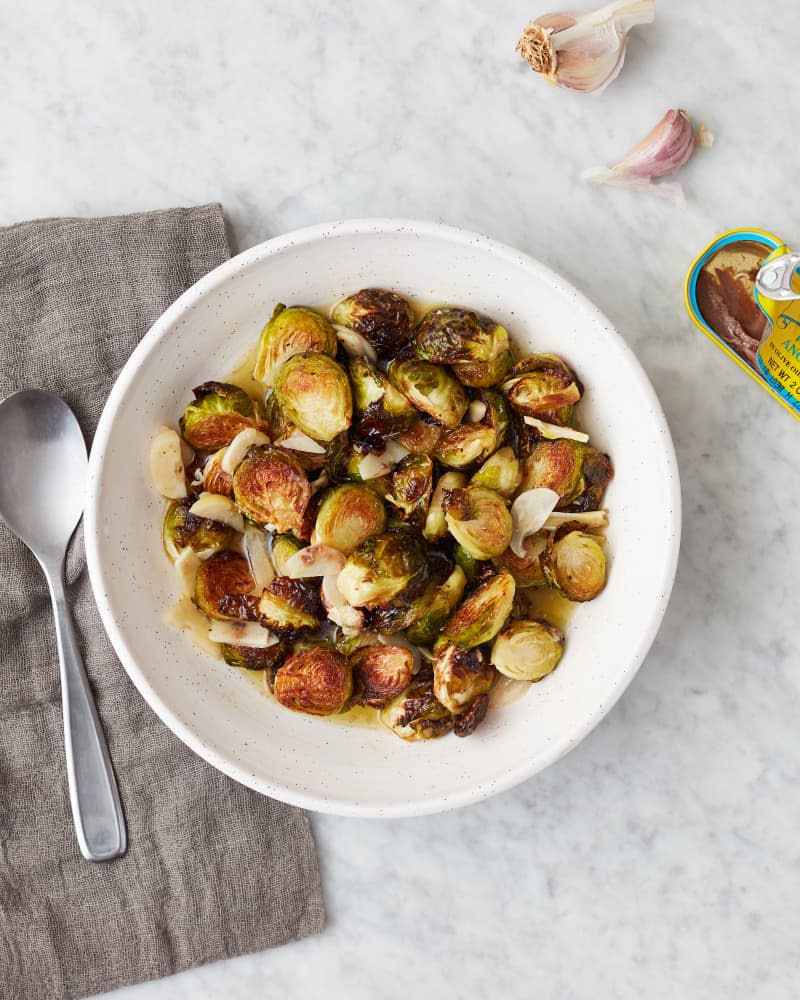 Bagna Cauda Roasted Brussels Sprouts