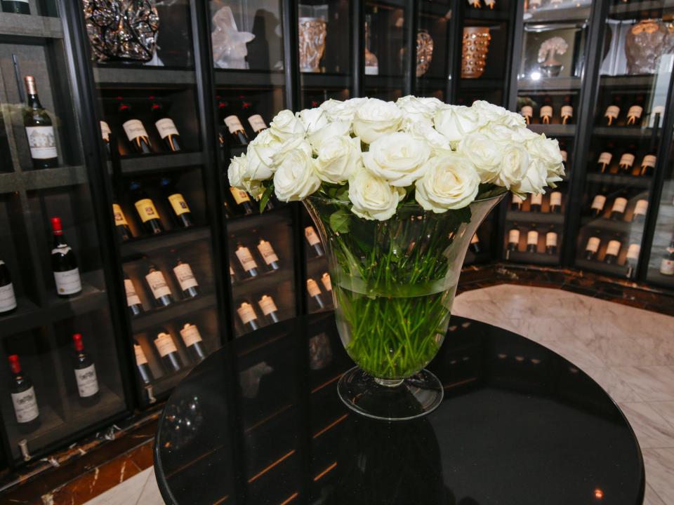 fresh cut flowers on Silversea's Silver Ray cruise ship