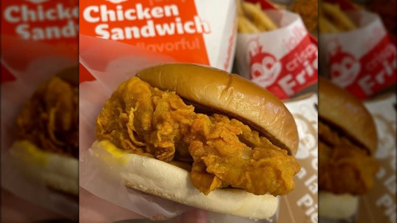 Fast food fried chicken sandwich