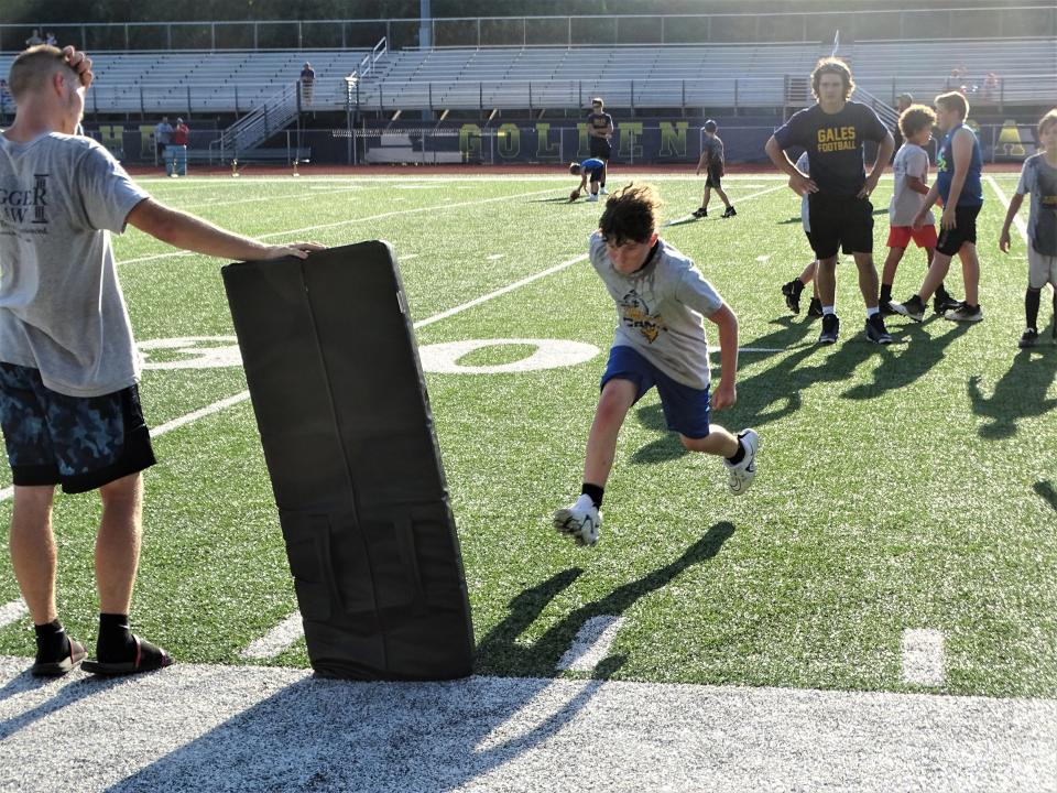 More than 250 campers attended the Lancaster Gales Youth football Camp over a three-day period at Fulton Field.