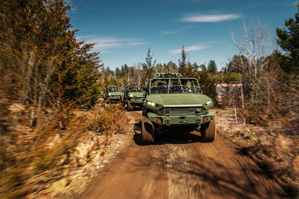 GM Defense won a $214.3 million contract to build the Infantry Squad Vehicle pictured here. The ISV is based on the 2020 Chevrolet Colorado ZR2 pickup and uses 90% commercial components.