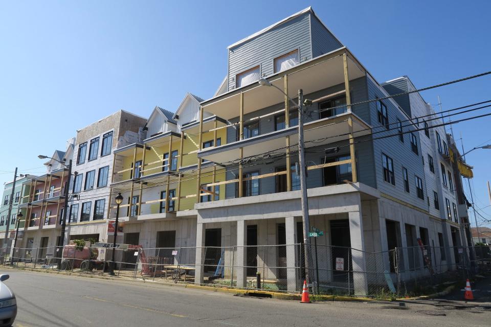 The Baypoint redevelopment project along Carr Avenue in Keansburg is shown Tuesday, October 3, 2023, two years after groundbreaking. Baypoint is supposed to bring 700 luxury apartment units, 45,000 square feet of restaurant, entertainment and retail space, and 1,000 parking spaces to Carr and Beachway avenues.