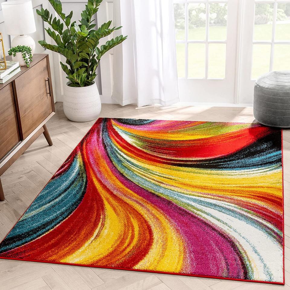 well woven colorful area rug
