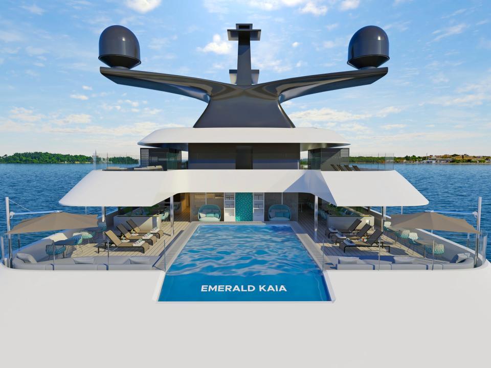 rendering of Emerald Kaia yacht
