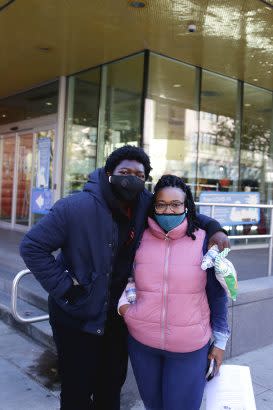 Wesley Francois, 15, with his mother Tiffany Grinnage. (Marianna McMurdock)