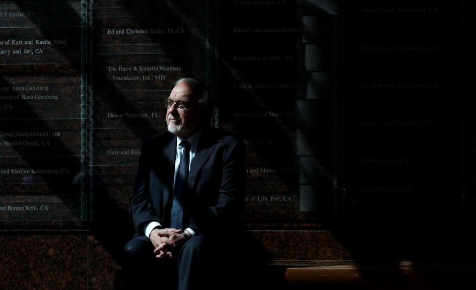 Rabbi Abraham Cooper poses at the Museum of Tolerance.