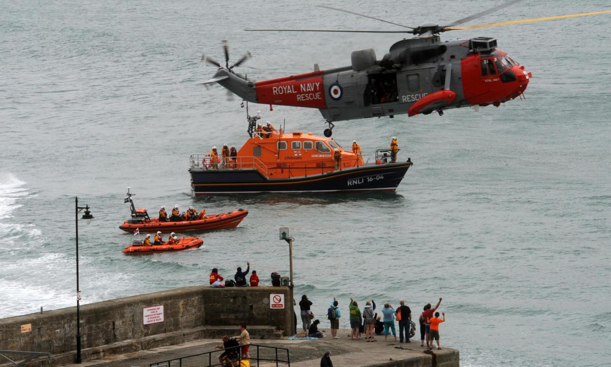 <span>Rescue services in Newquay, Cornwall. OS has taken in thousands of unofficial names for cliffs, caves, sandbanks, coastal car parks and buildings.</span><span>Photograph: Linda Nylind/The Guardian</span>