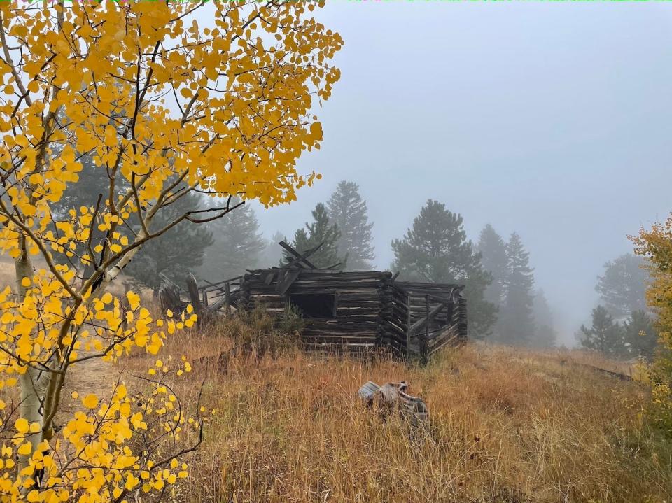 An abandoned house on the Homestead Meadows trail outside of Estes Park, Colorado.