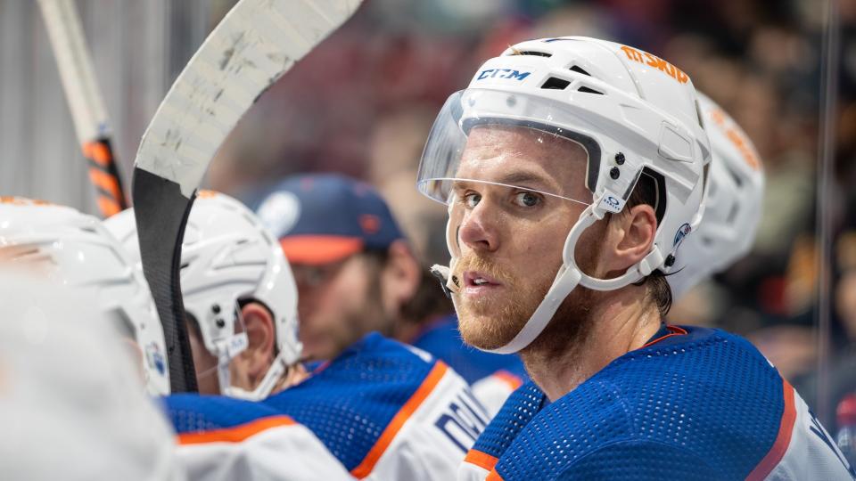 Wednesday's season opener could not have gone worse for Connor McDavid and the Edmonton Oilers. (Photo by Jeff Vinnick/NHLI via Getty Images)
