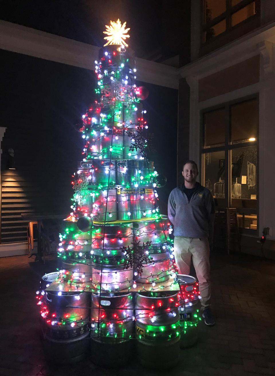 If Genesee Brewery can do a holiday keg tree, why not Young Lion Brewery in Canandaigua? That's what taproom manager Cody Griffith was thinking.