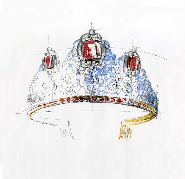 Original sketch for Dolce & Gabbana's digital Impossible Tiara.