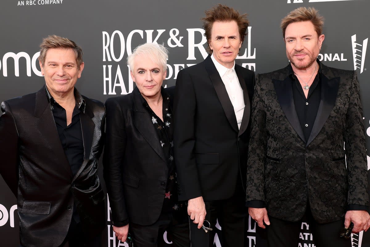 Roger Taylor, Nick Rhodes, John Taylor, and Simon Le Bon of Duran Duran in 2022  (Getty Images for The Rock and Ro)