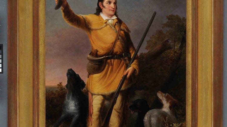 Davy Crockett, a member of Congress, is seen in John Gadsby Chapman's "Portrait of Col. Davy Crockett," circa 1834.
(Photo: Austin American-Statesman)