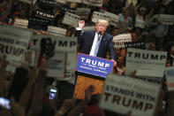 <p>Republican presidential candidate Donald Trump holds a rally with in Anaheim, Calif., May 25, 2016. (Reuters/Jonathan Ernst) </p>