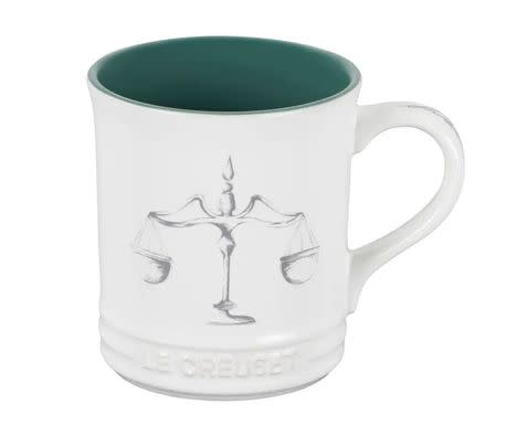 A Le Creuset zodiac mug