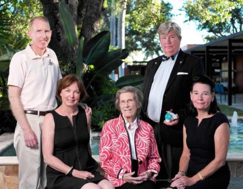 From left to right, Mike Watkins, Ellin Goetz, Mary C. Watkins, Henry Watkins III, Bernadette Watkins are pictured at the 2014 Heart of the Apple Reception. The Watkins family was recognized as the Heart of the Apple recipient for the significant impact they made on the learning environment for students in Collier County.