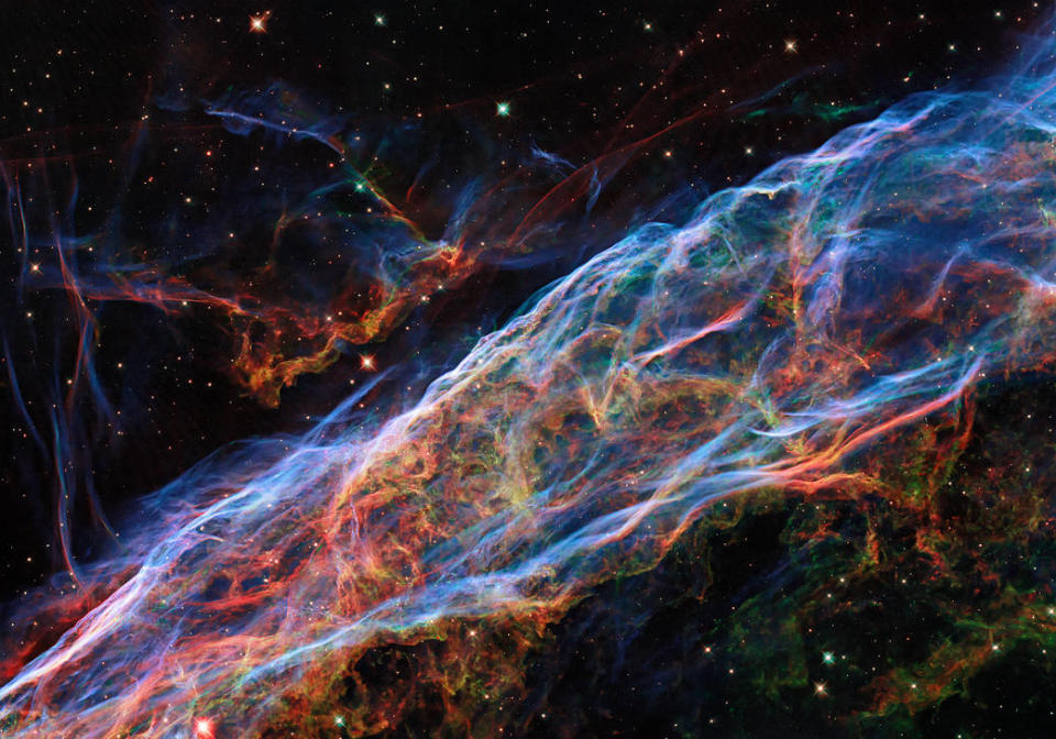 The Veil Nebula lies around 2100 light-years from Earth in the constellation of Cygnus (The Swan) (NASA) 