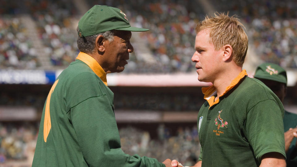 Morgan Freeman and Matt Damon in Invictus