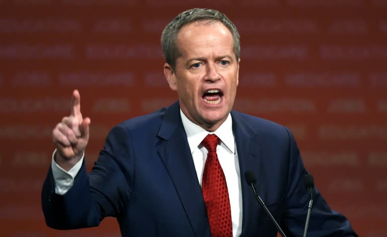 Australia's Labor Party leader Bill Shorten speaks in Sydney on June 19, 2016