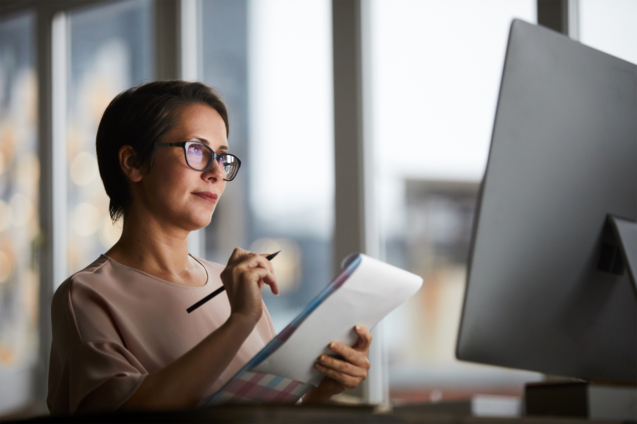 Woman working in an office