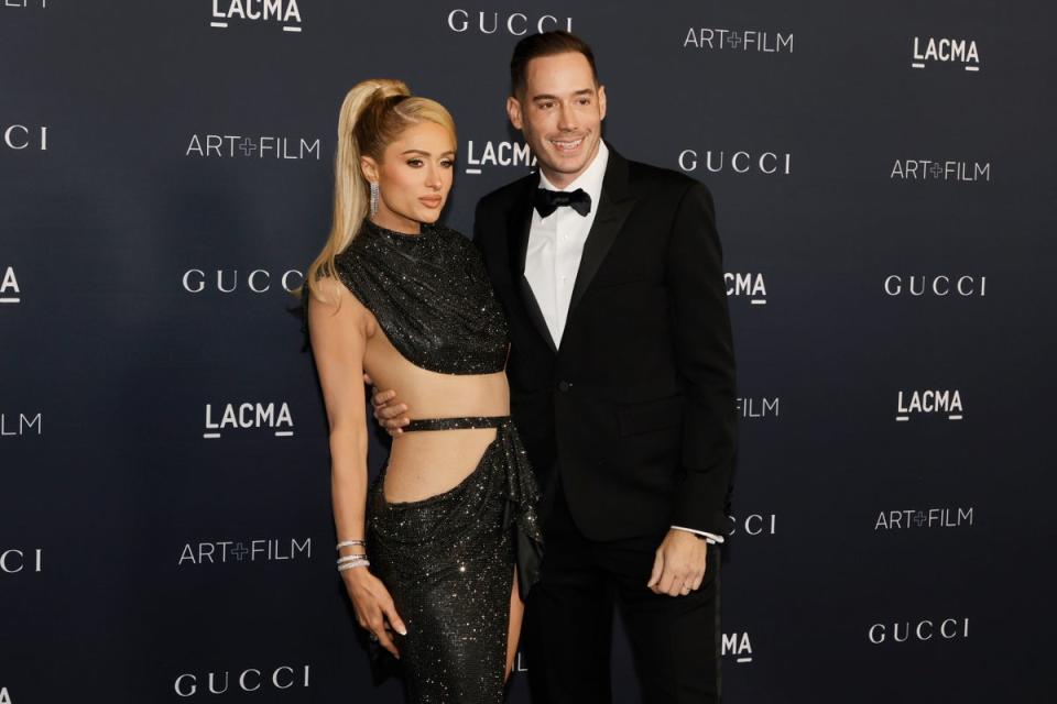 Hilton with Reum at the 2022 LACMA Art + Film Gala (Getty Images)