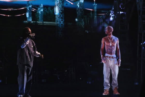 Snoop Dogg and hologram Tupac Shakur