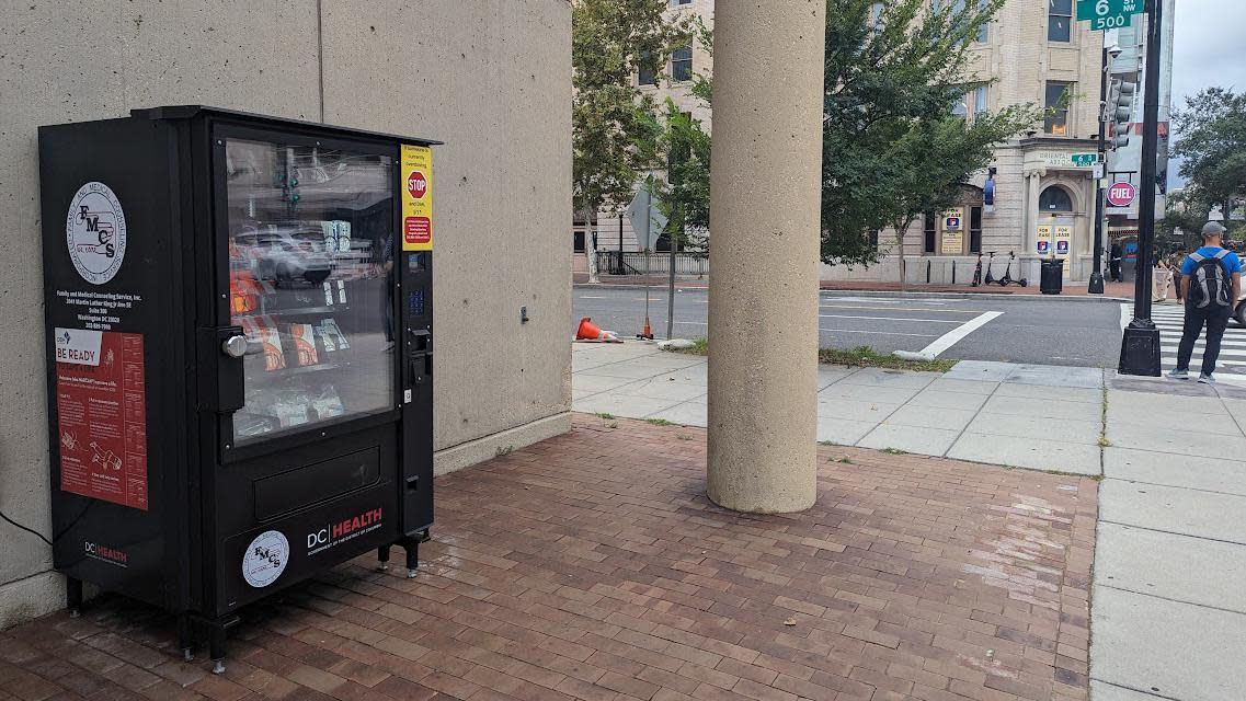 una máquina dispensadora en Washington, DC