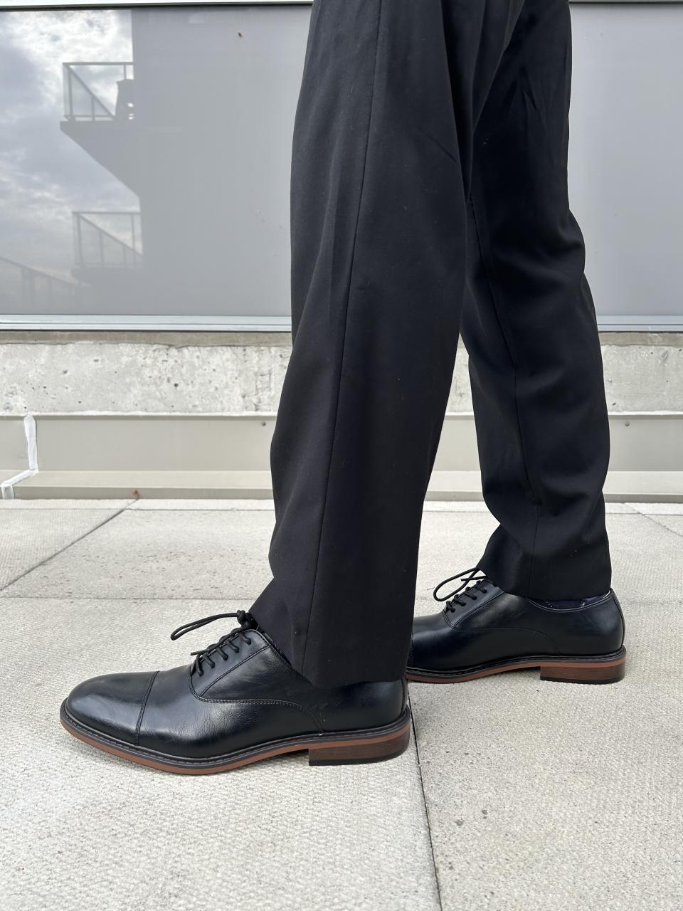 man wearing black pants and denver hayes Men's Renmark Dress Shoes - Black 