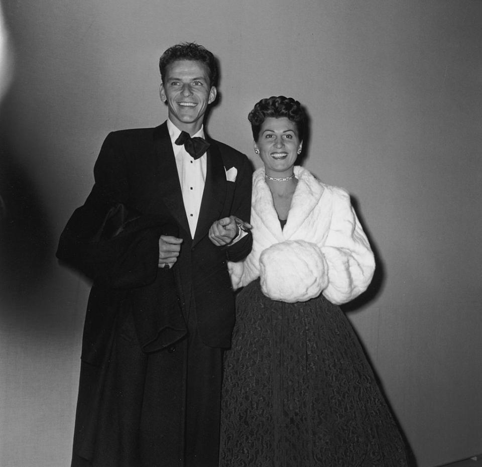 Frank Sinatra and his wife, Nancy at the 1946 Academy Awards. Sinatra had starred in Oscar-nominated film 'Anchors Aweigh'. <em>[Photo: Getty]</em>