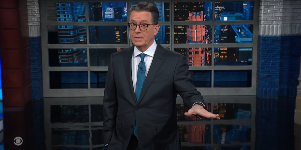 Stephen Colbert pokes fun at Mr Biden’s alleged profanities towards Mr Trump ('The Late Show with Stephen Colbert')