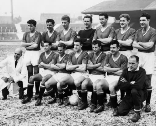 Picture dated 1958 of the Manchester United team after the Munich air disater with Harry Gregg in the centre of the back row