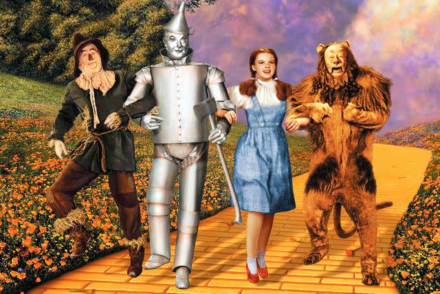 Moviestore/Shutterstock Ray Bolger, Jack Haley, Judy Garland, Bert Lahr in 'The Wizard of Oz'