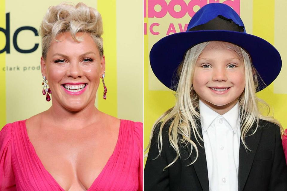 <p>Rich Fury/Getty</p> Pink is celebrating her son Jameson