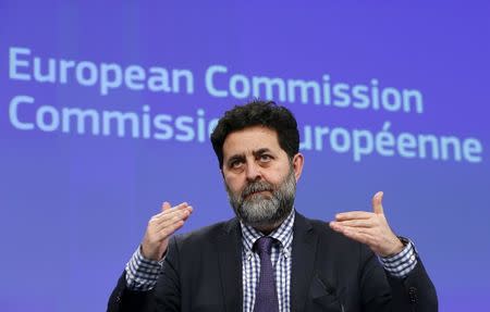 European Union Chief Negotiator Ignacio Garcia Bercero takes part in a news conference after the 12th round of EU-US trade negotiations for the Transatlantic Trade and Investment Partnership (TTIP) at the EU Commission headquarters in Brussels, Belgium, February 26, 2016. REUTERS/Yves Herman