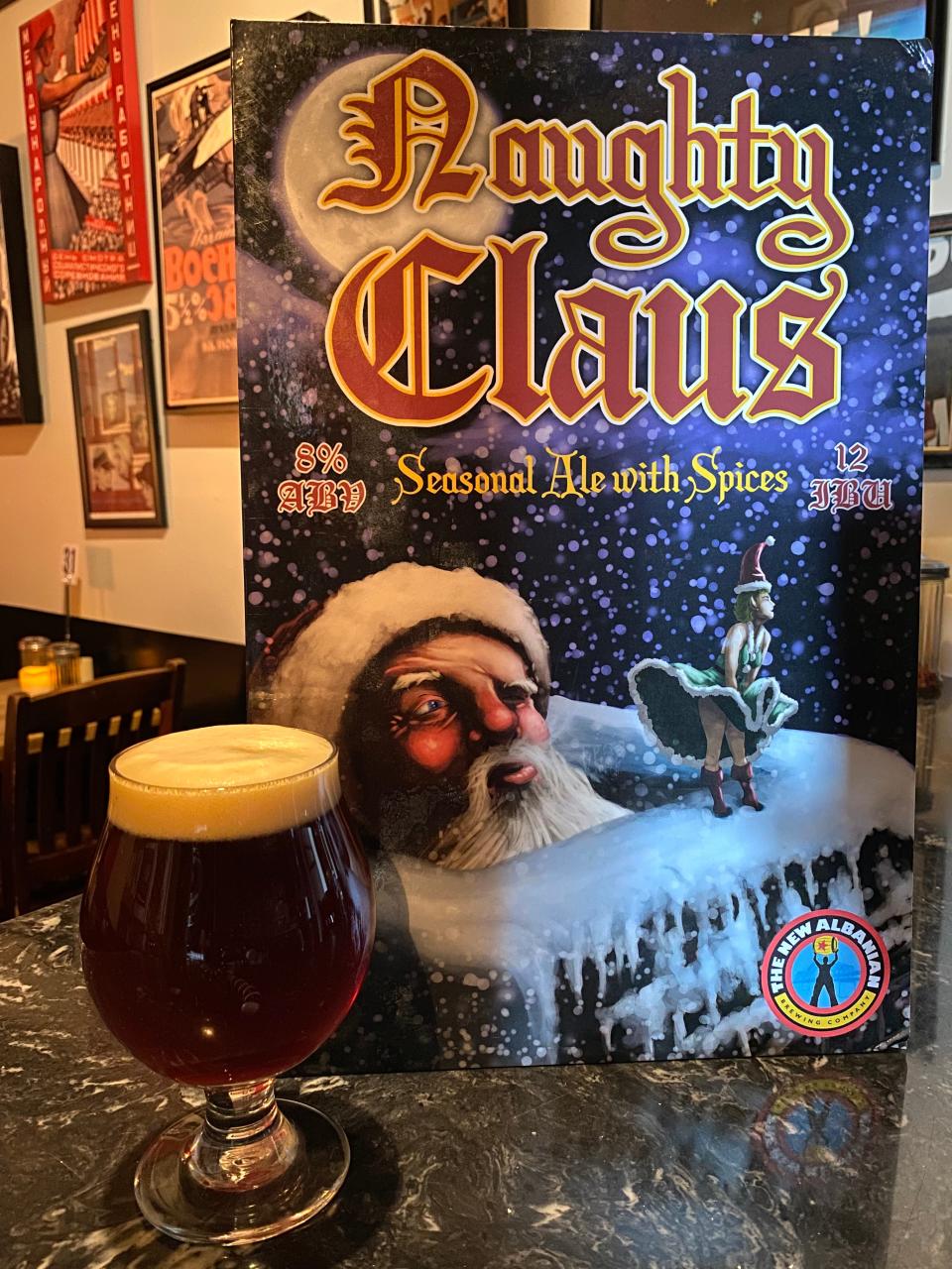 Naughty Claus has been brewed at The New Albanian Brewing Company since 2009 and continues to be a seasonal favorite.