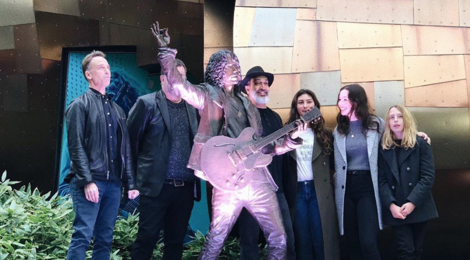 Cornell's family and former Soundgarden bandmates were on hand for the unveiling ceremony.